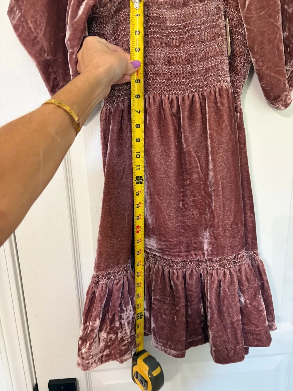 Free People Pink Velvet Mini Dress